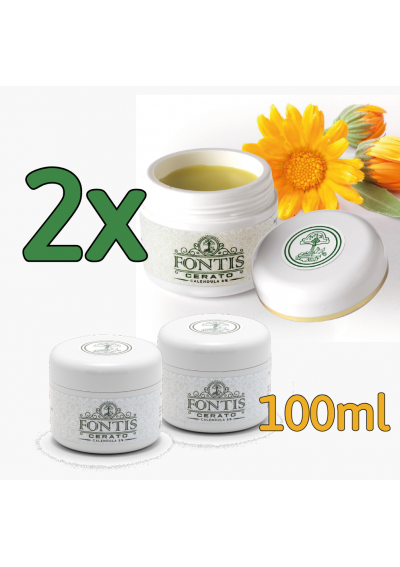 2x FONTIS Calendula Unguento 50+50ml - Emorroidi, Ragade Anale e Seno,Punture,Calli,Cicatrizzante,Prurito,Dermatite,Idratante