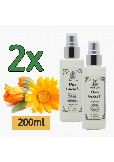 2x FONTIS Calendula Olio 100ml - Pelle Viso Corpo, Idratante, Lenitivo, Rigenerante, Calmante, Antiossidante, Vitamina E